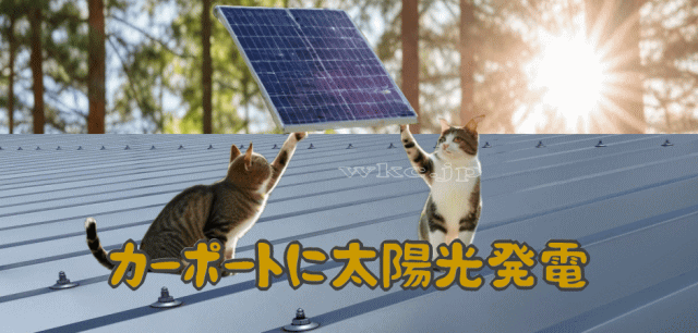 カーポートに太陽光発電