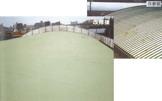 断熱防水 瓦棒葺き屋根の施工例