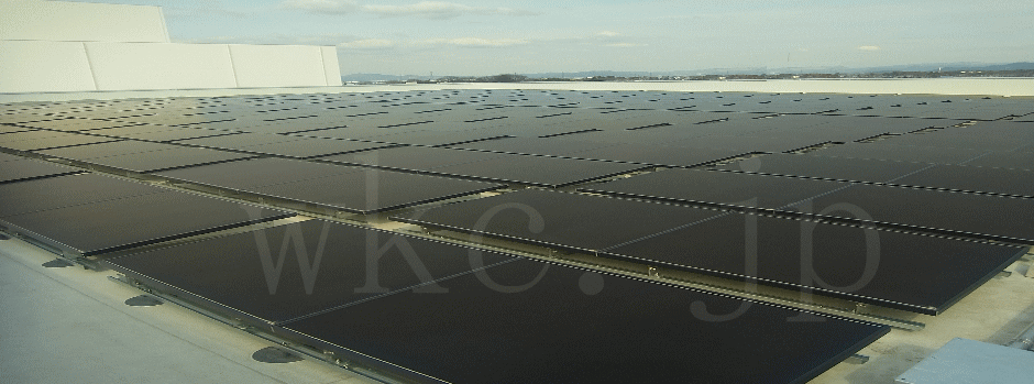 シート防水屋上 陸屋根に太陽光発電